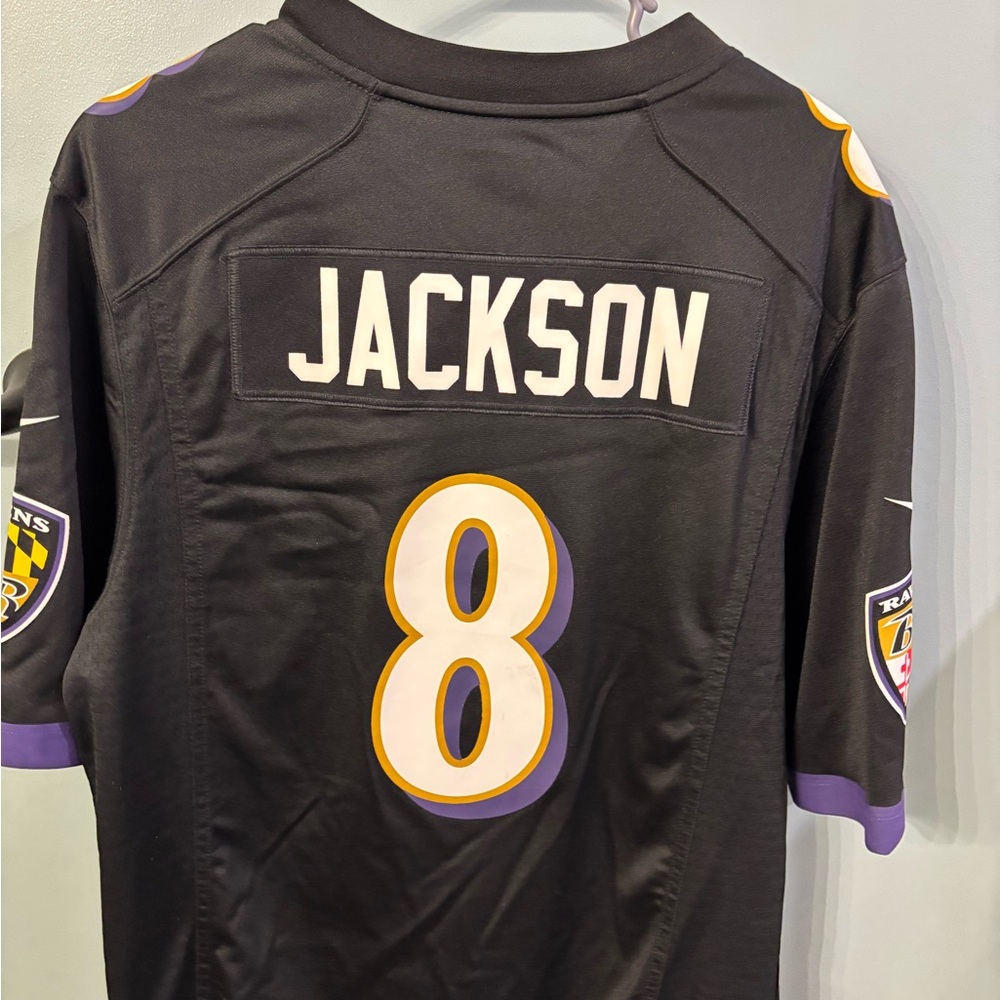 Baltimore Ravens Lamar Jackson Black Nike Jersey - Picture 6 of 6